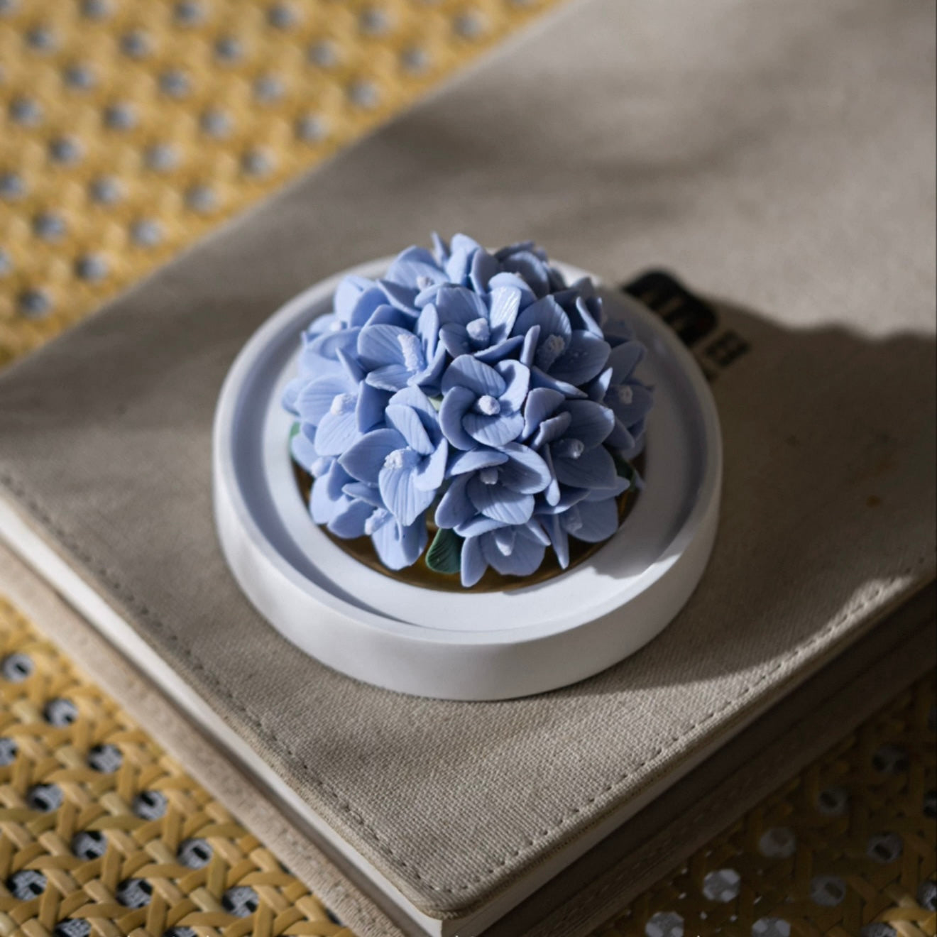 "Porcelain Hydrangea · Cerulean Serenity" Artisanal Diffuser
